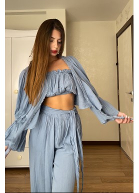 Serra 3'lü Takım - Açık Mavi